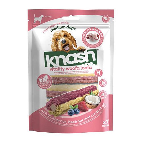 Knash Woofa Loofa Vitality mit Blaubeere und Rote Bete – 7er-Packung S oder M