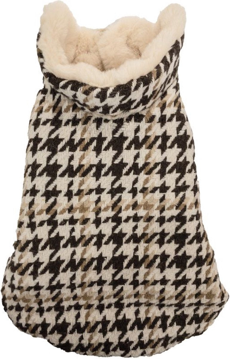 Croci hondenjas tweezijdig dallas wit / tweed bruin