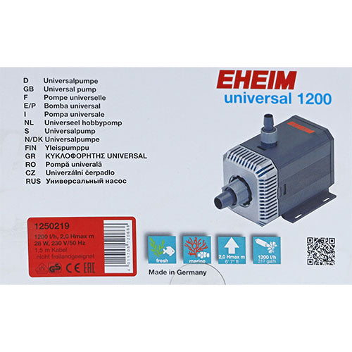 Eheim universele pomp - 300 - 600 - 1200 - 2400 l/uur