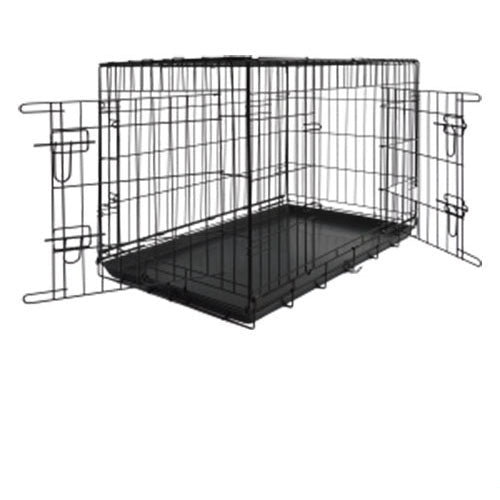 Jack and Vanilla draadkooi bench met 2 deuren zwart