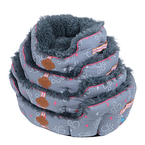 Lief honden - kattenmand - girls - roze - grijs