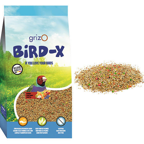 Vogelvoer Bird-X Exotenmengeling met fruit 1 - 5 - 20 kg