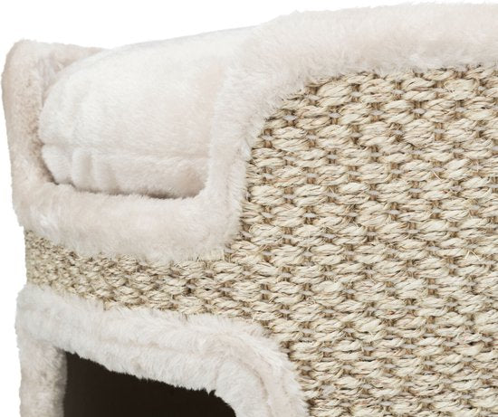 Krabton Cat Tower Ria, 37 cm, lichtgrijs/naturel