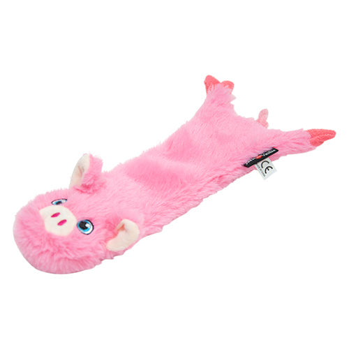 Jack and Vanilla Flatties Honden Knuffel - Knisperend Varkentje - Verkrijgbaar in 3 maten