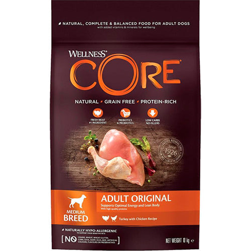 Wellness Core - Hondenvoer - Droogvoer - Graanvrij - Kalkoen/Kip - 10 kg