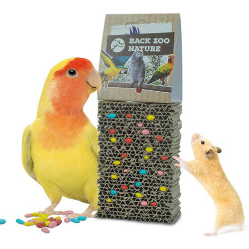 Back Zoo Nature Cardboard Treat Block - Speelgoed voor Knaagdieren of Vogels - 8x2x12 cm
