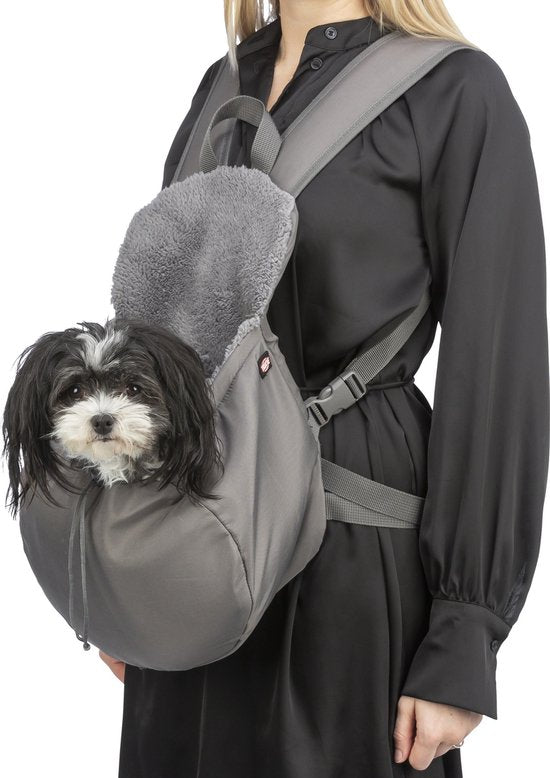 Trixie Buikdrager Sling, 50 × 25 × 18 cm, lichtblauw/lichtgrijs