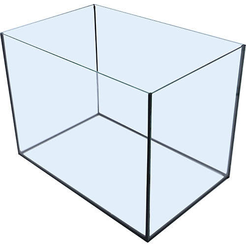 Aquarium gelijmd met zwarte kit in verschillende maten