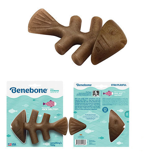 Benebone - fishbone - knaagspeelgoed kleine tot grote hond - 4 maten