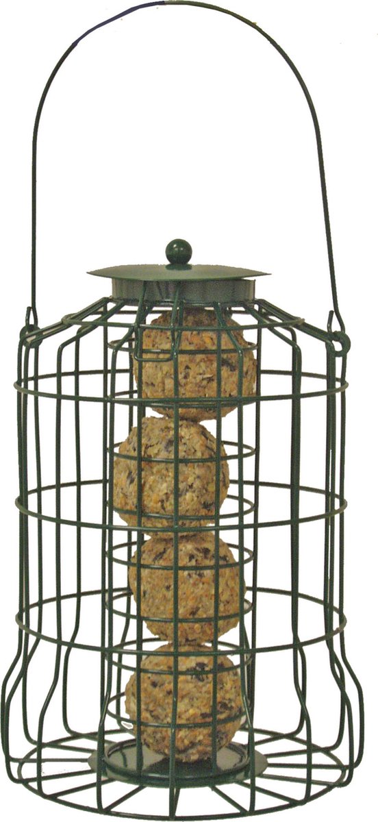 Vogelballhalter aus Metall für kleine Vögel, grün, 17 x 24 cm