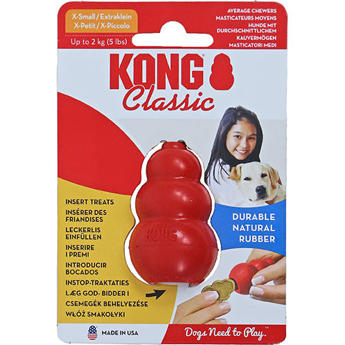 Kong Classic Rubber Rood in 5 maten
