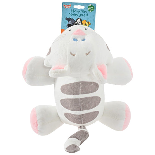 Woezel & Pip Hondenspeelgoed - Buurpoes pluche liggend+piep 40 cm