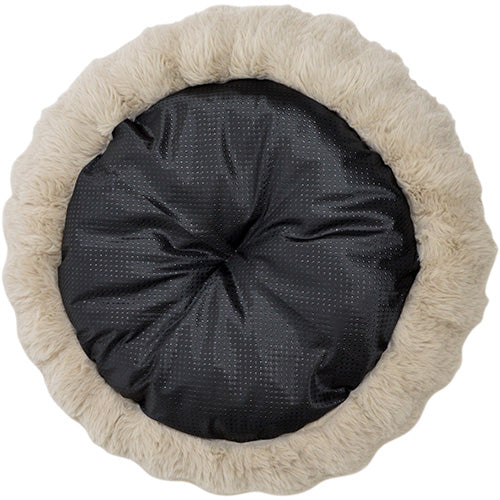 Jack and Vanilla HUSH Rond Hondenkussen/ Kattenkussen Beige - Maat M: 60x60x16 cm