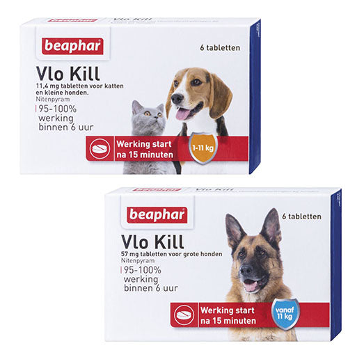 Beaphar Vlo Kill - Doodt vlooien die op de hond of kat zitten - Verkrijgbaar voor hond en kat