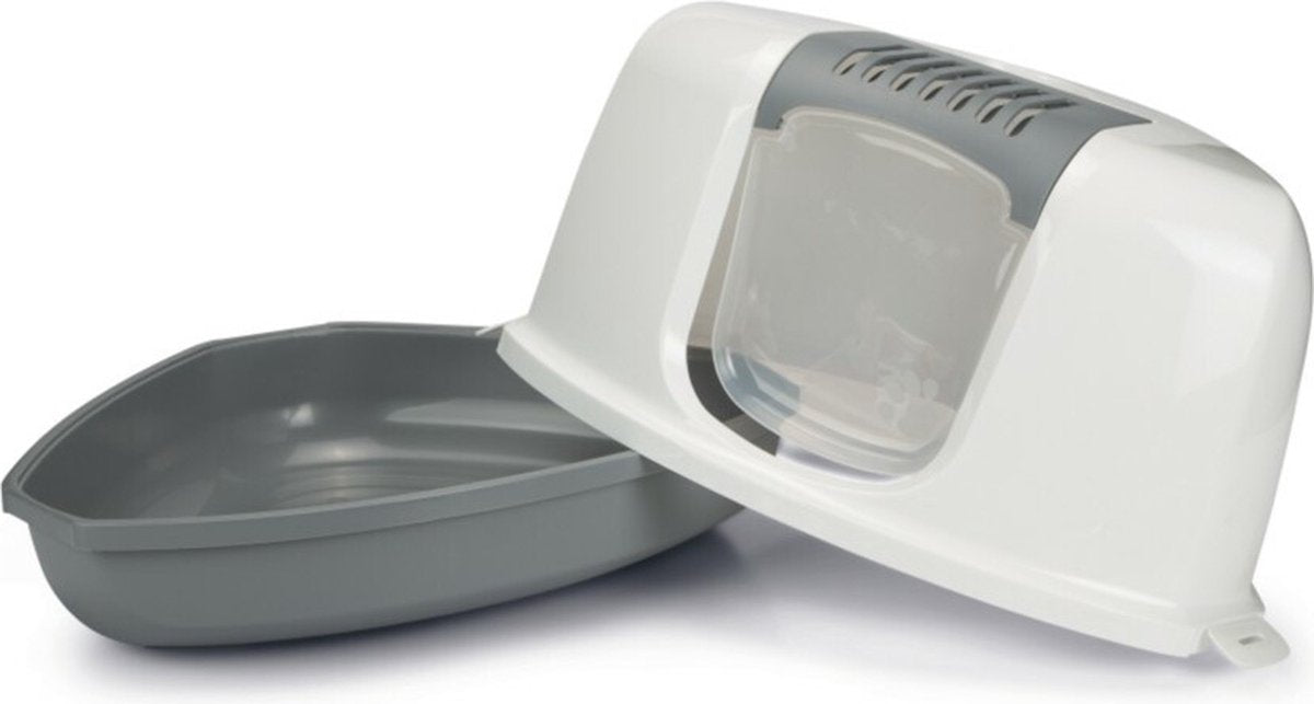 Savic kattenbak Nestor Corner Grijs/Wit 58 x 45 x 40 cm