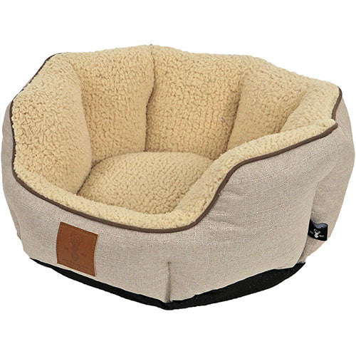 Boony „Est 1941“ Highland Sand – Hunde- oder Katzenkorb – 3 Größen