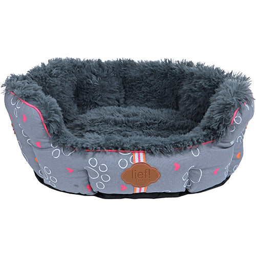 Lief honden - kattenmand - girls - roze - grijs