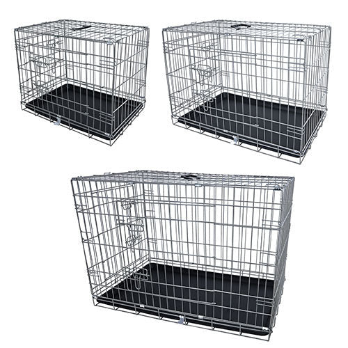 Hondenbench - draadkooi - taupekleur - 2 deuren - verschillende maten