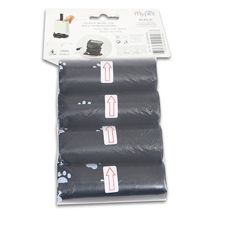 Rotho Biala - Hygiene Bags - Zwart - 4 rollen a 16 stuks