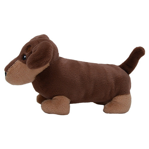 WOOFLES - Knuffel - teckel met pieper en crunchy Bruin - 25 cm