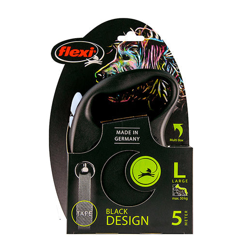 Flexi rollijn Black design Tape L 5 meter