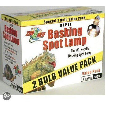 Zoomed basking spot lamp value pack 2x - 40 - 60 - 100 watt