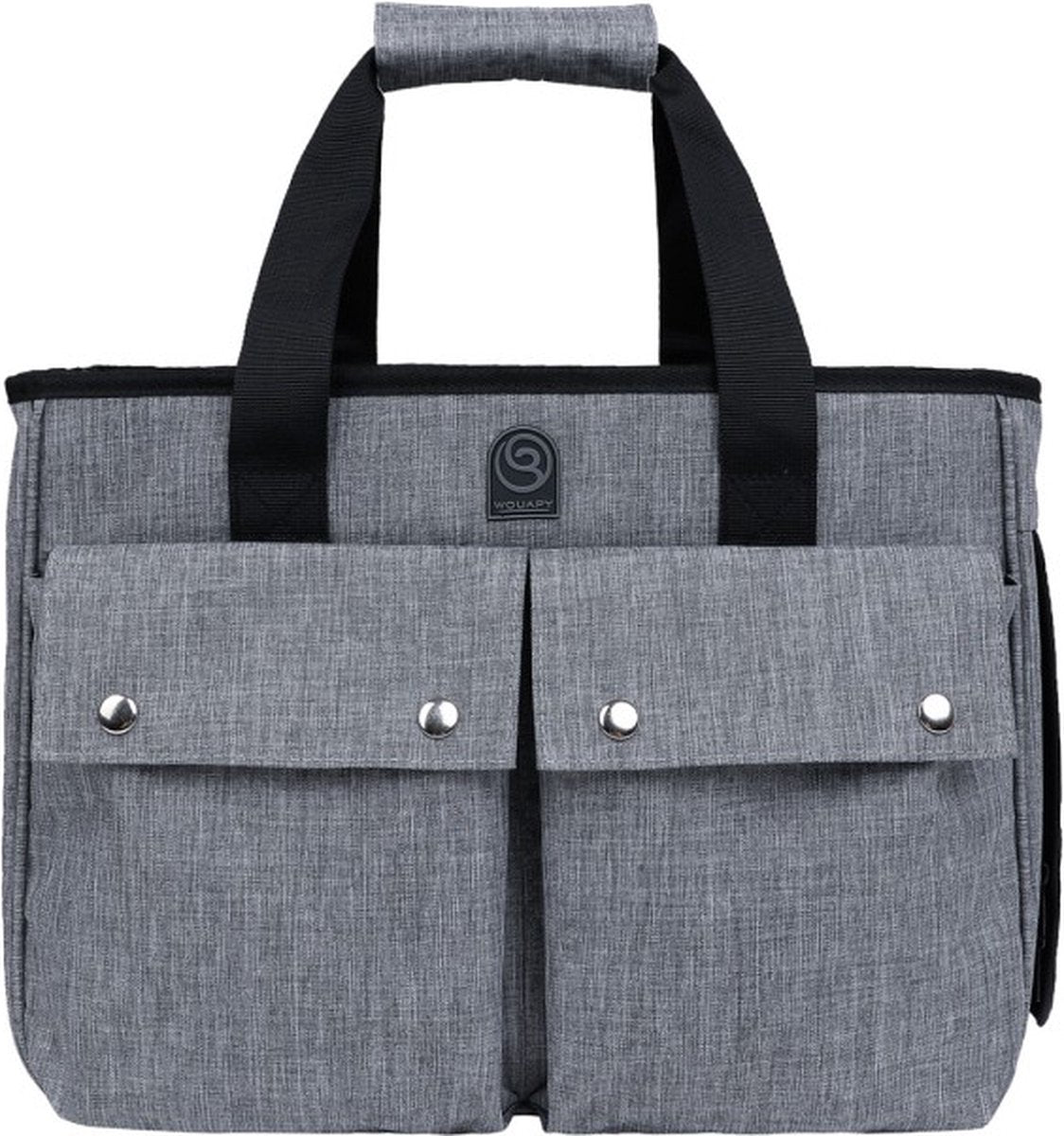 Wouapy - Draagtas - Transportzak "Baroudeur" - Kleur: Grijs - Afmetingen: 40x21x30 cm