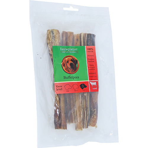 Natuurlijke Snack Rund - Buffelpees verkrijgbaar in 15 cm en 50 cm