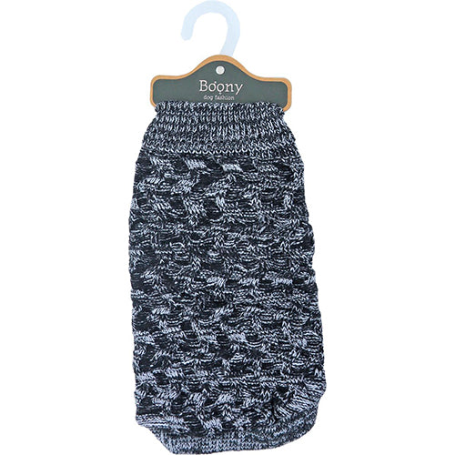 Boony Dog Fashion - Zopfmuster Tangled - Anthrazit & Weiß