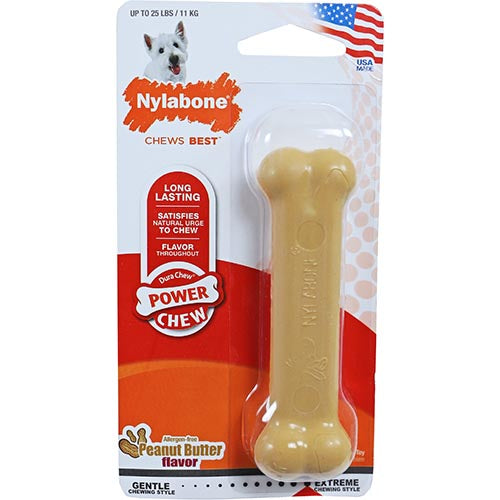Nylabone dura chew harde bijters regular pindakaas