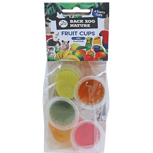 Fruitcups in verschillende smaken voor vogels per 6 stuks