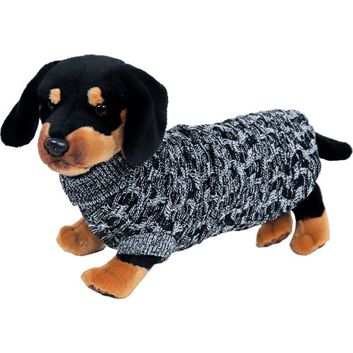 Boony Dog Fashion - Zopfmuster Tangled - Anthrazit & Weiß