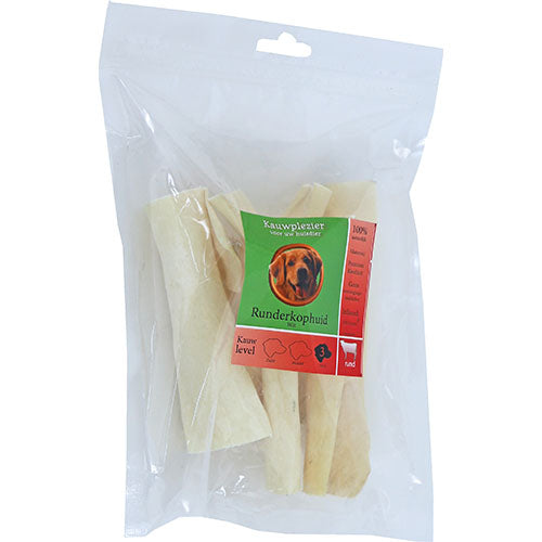 Natuurlijke Snack Rund - Runderkophuid Wit - diverse lengtes