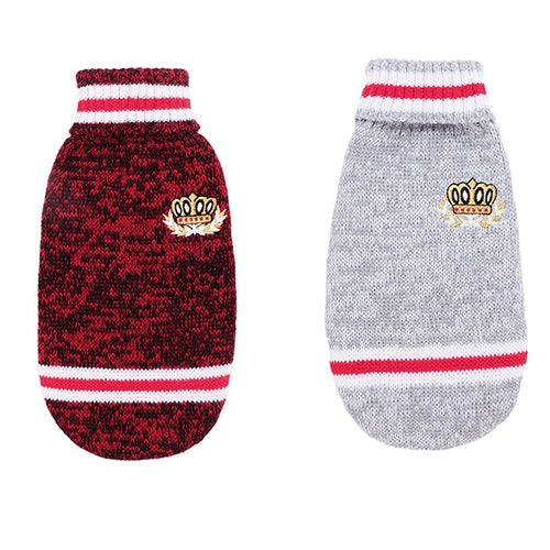 Croci - Weicher Hundepullover - Hundepullover EWAN - Farbe: Rot oder Grau