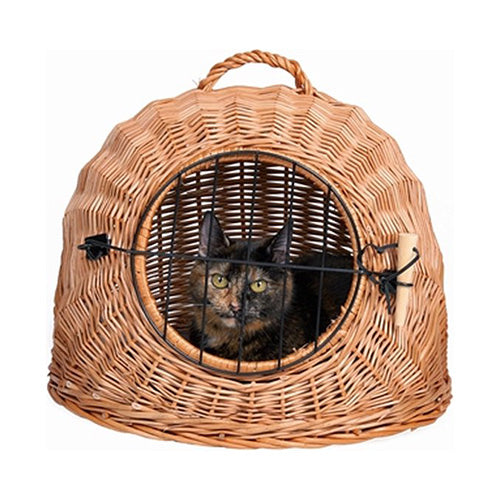 Trixie Rietenmand met traliedeurtje, 50 × 46 × 36 cm, bruin