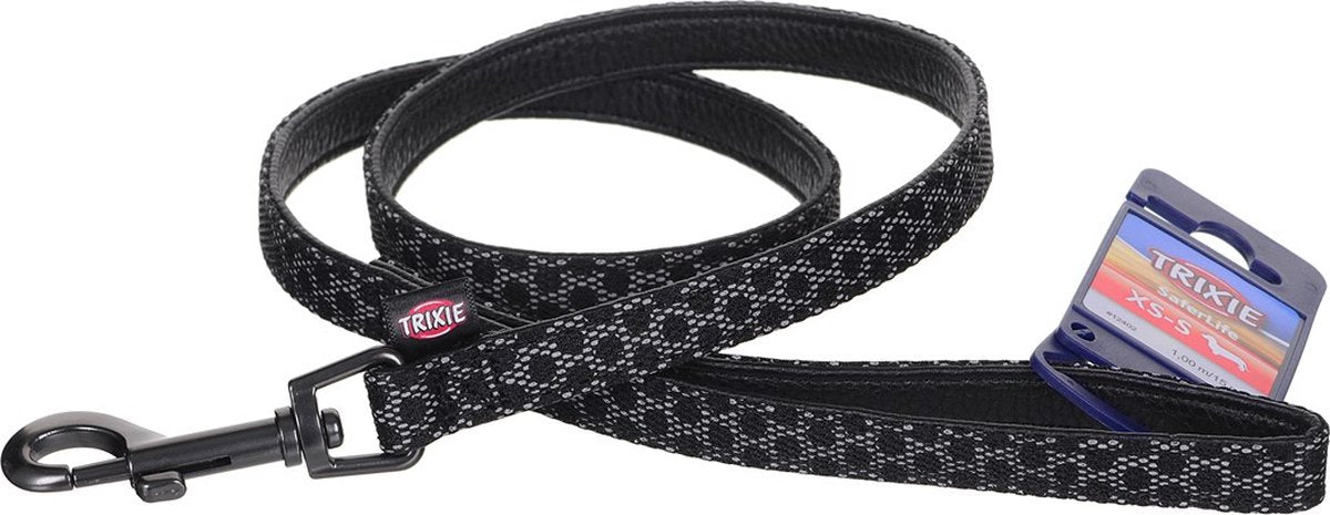 Trixie Hundeleine Night Reflect Schwarz - 100X1,5 CM