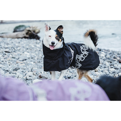 Hurtta Drizzle Coat Regenmantel - Wintermantel - Schwarz - Lila