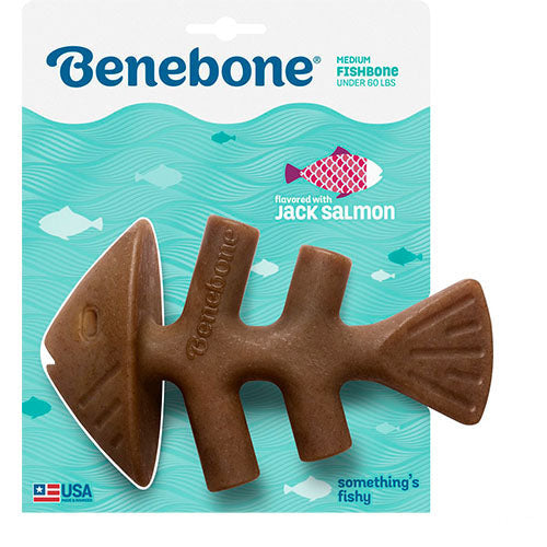 Benebone - fishbone - knaagspeelgoed kleine tot grote hond - 4 maten