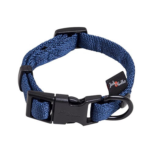 Jack And Vanilla - Halsbanden - Comfort Tube Nylon Hondenhalsband - Blauw - Xs - 16 - 24 cm - 12 mm