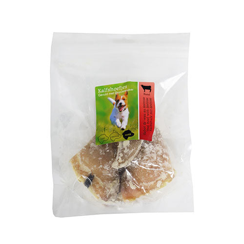 Natuurlijke Snack Kalfshoefjes 3 Stuks - Verkrijgbaar in Natuur, Gevuld met schapenvet of Gevuld met druivensuiker