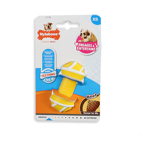 Nylabone Puppy kauwbot - Rundvleessmaak - tot 7 kg - XS