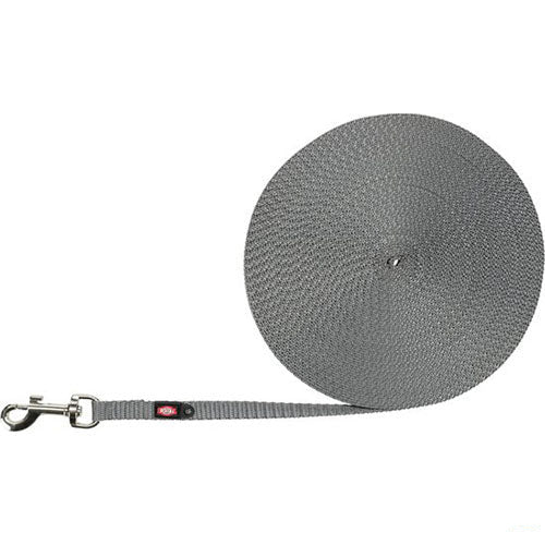 Trixie Hundeleine Long Line - Extra Leicht für kleine Hunde - Graphitgrau - 15 m x 1 cm