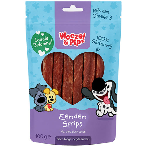 Woezel & Pip eenden strips 100 gram