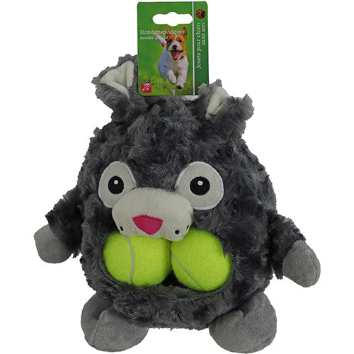 Buidelbek Dieren met 2 Tennisballen - 4 varianten