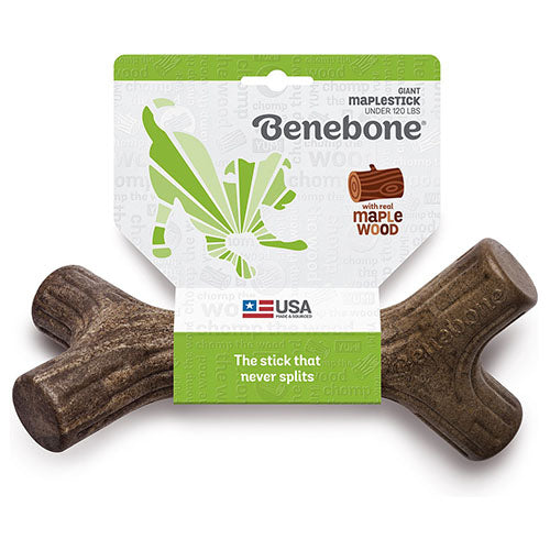 Benebone knaagspeelgoed Maplestick in 5 maten Esdoornhout