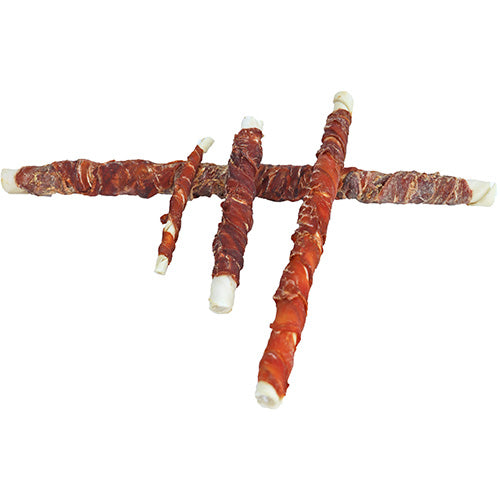 Natuurlijke snack gedraaide stick - eend - verschillende maten