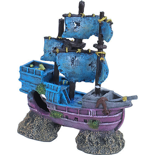 Boon Aqua Deco Ornament Gezonken Galjoen Met Gaten 18 cm