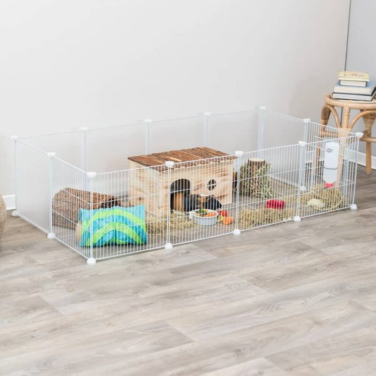 Trixie Indoor ren, metaal/kunststof, 140 × 35 × 70 cm, wit