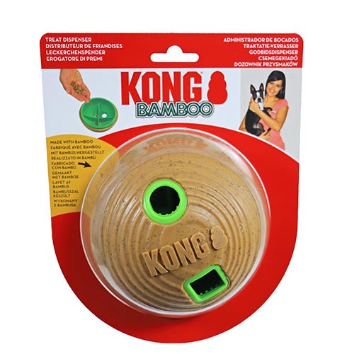 Kong hond Bamboo feeder ball, speelbal medium.