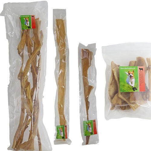 Natuurlijke Snack Rund - Runderkophuid zonder haar in diverse lengtes